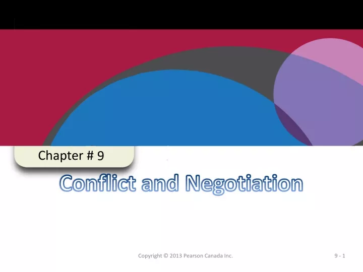 conflict and negotiation n.