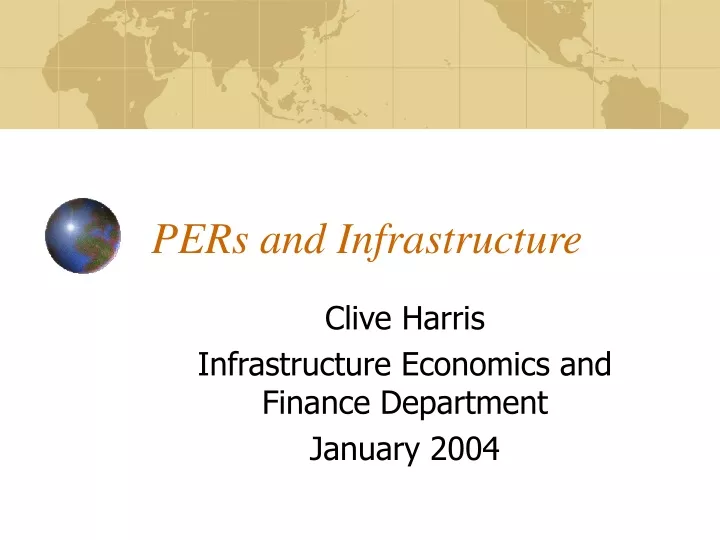 pers and infrastructure n.