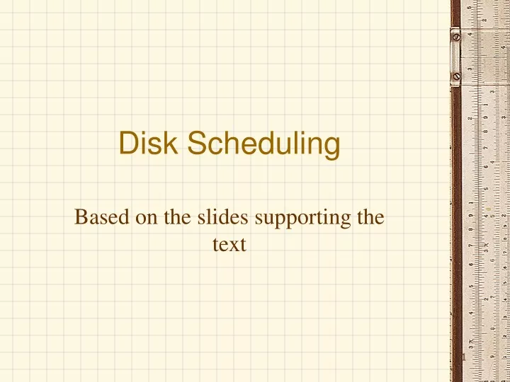 disk scheduling n.