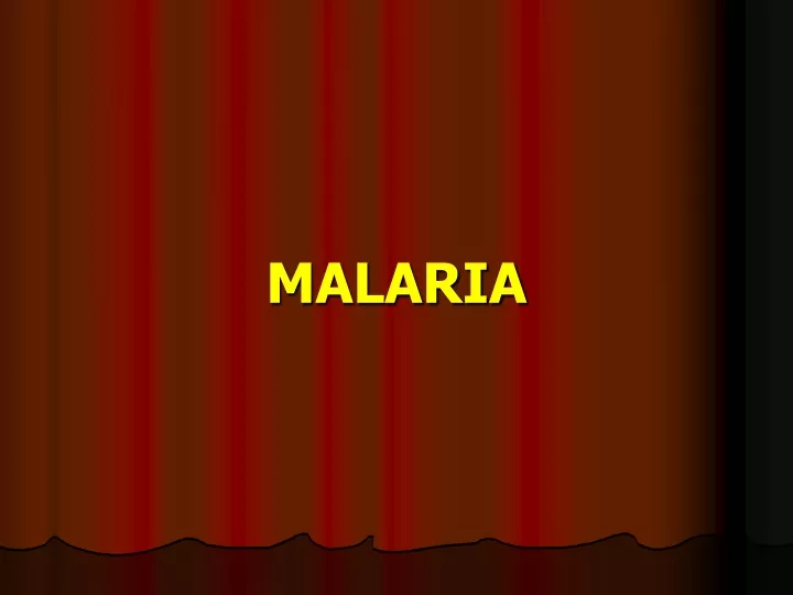 malaria n.