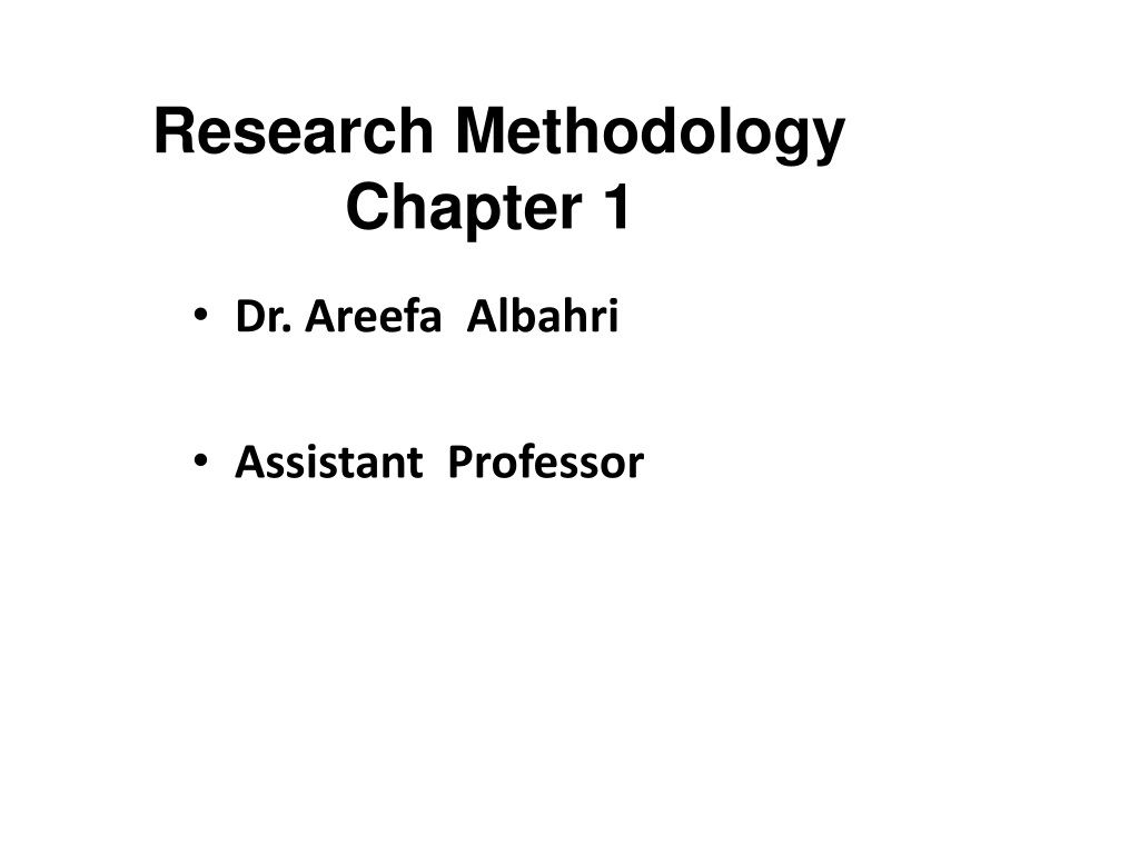 research methodology chapter 1 ppt