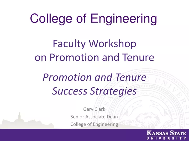 PPT - Faculty Workshop On Promotion And Tenure PowerPoint Presentation ...