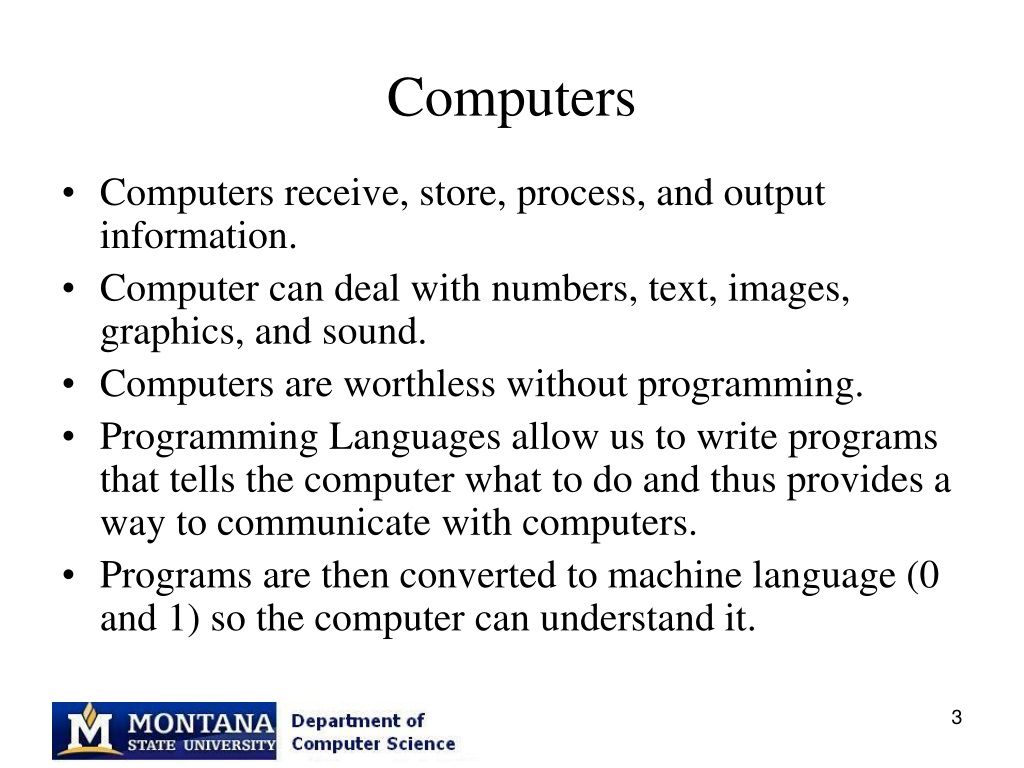 PPT - CS 201 Overview Of Computers & Programming PowerPoint ...