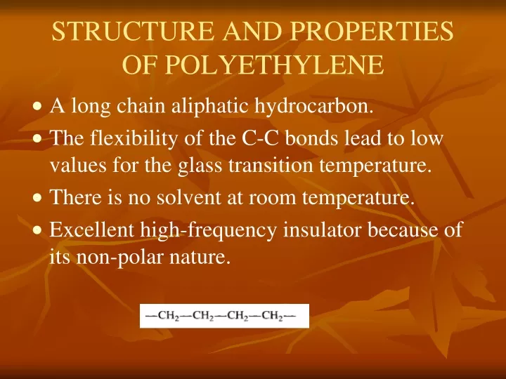 structure and properties of polyethylene n.