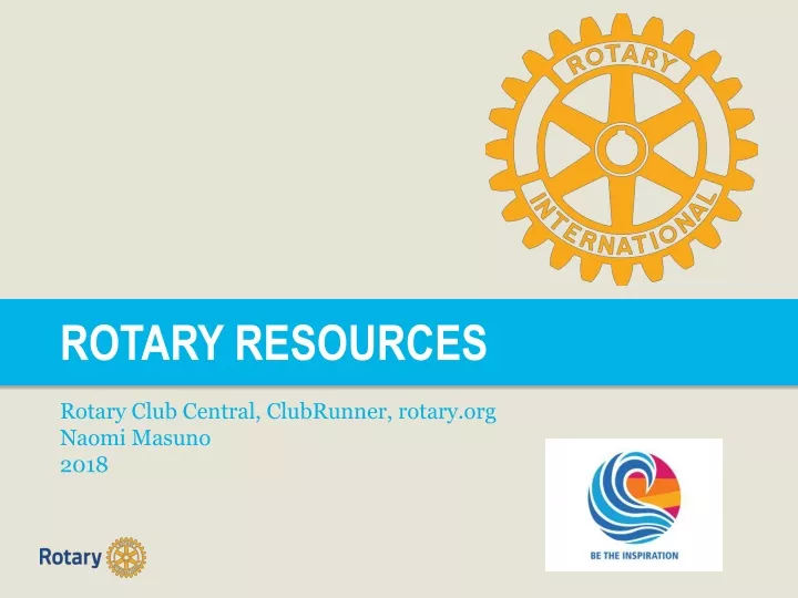 Ppt - Rotary Resources Rotary Club Central, Clubrunner, Rotary Naomi 