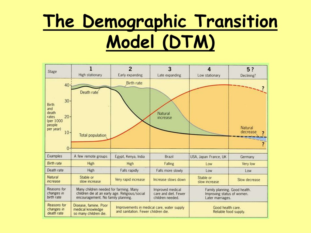 PPT The Demographic Transition Model (DTM) PowerPoint Presentation