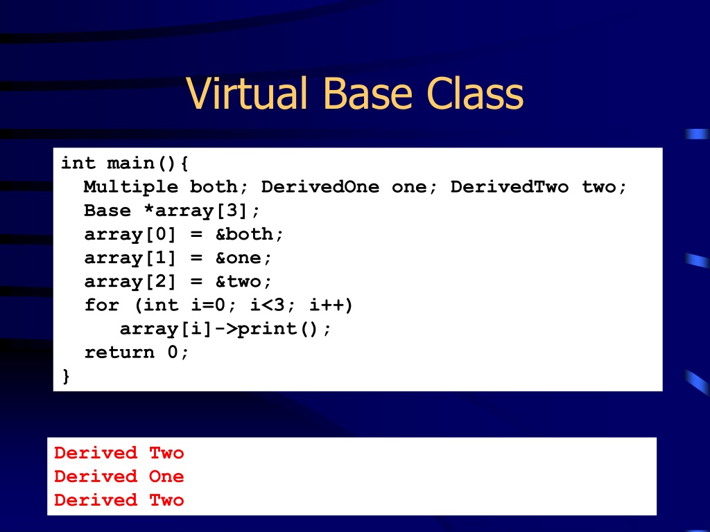 PPT - Polymorphism And Virtual Functions PowerPoint Presentation, Free ...