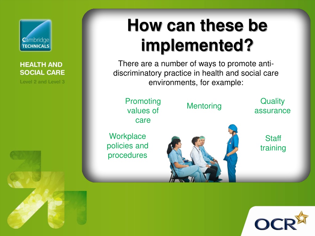 anti discriminatory practice in health and social care