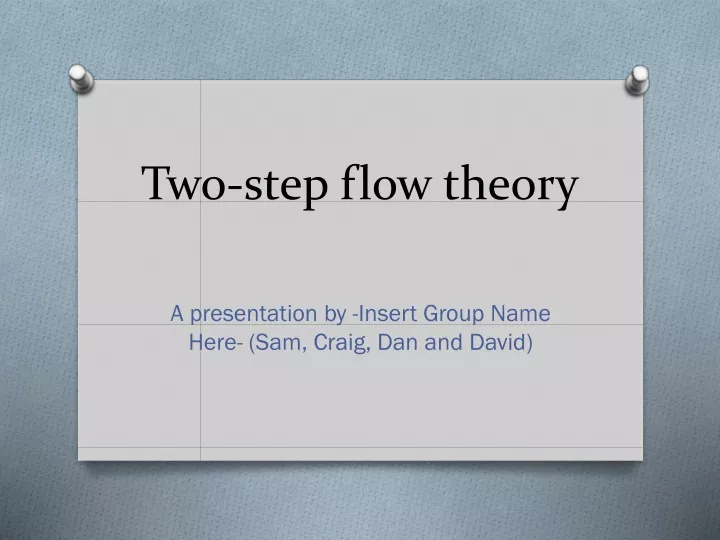 two step flow theory n.