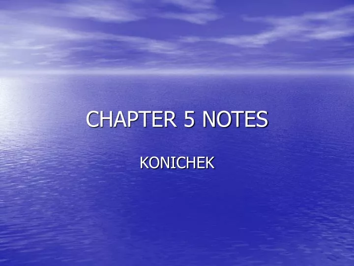 chapter 5 notes n.