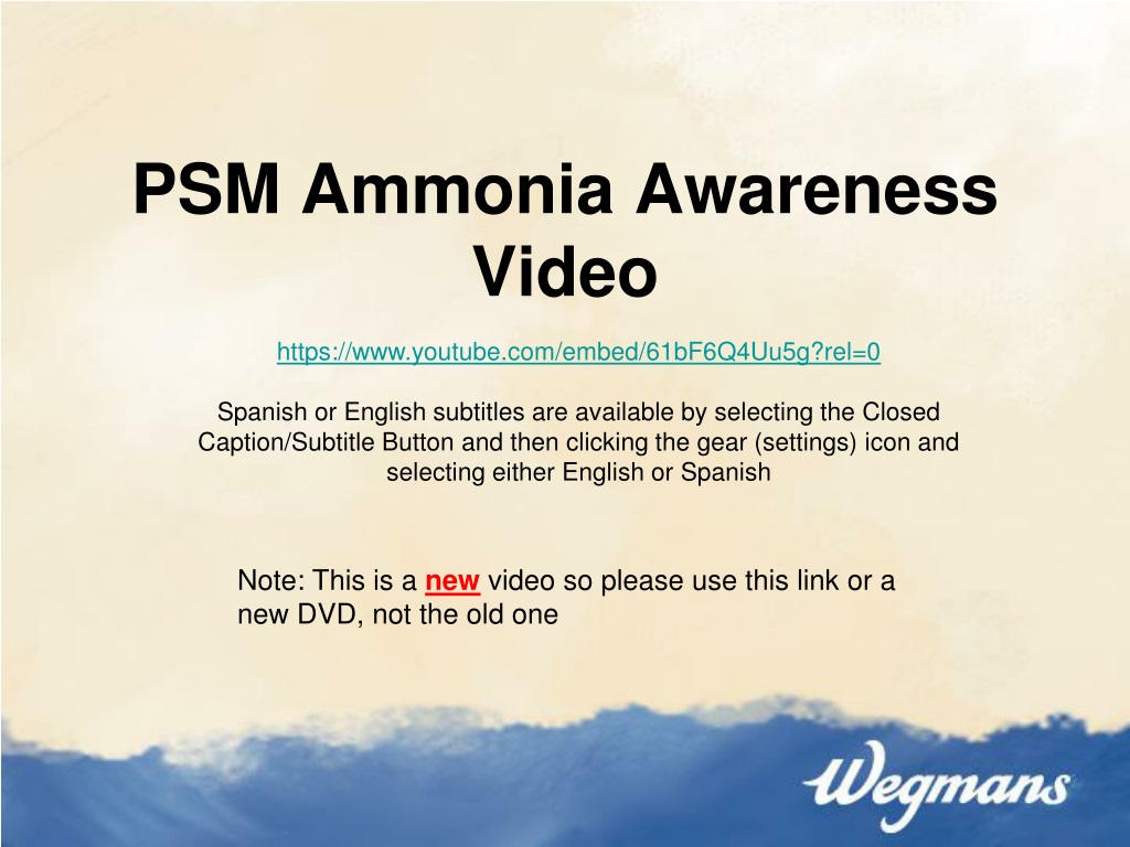 Ppt Wegmans Process Safety Management Ammonia Awareness Affecting