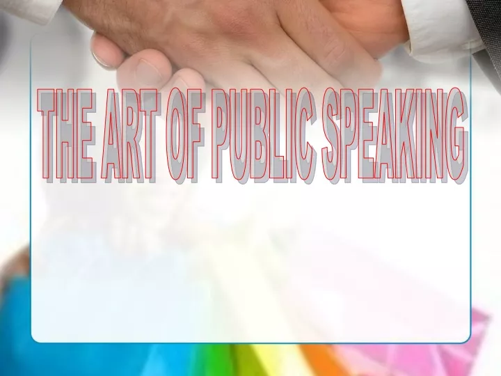 art of public speaking ppt presentation