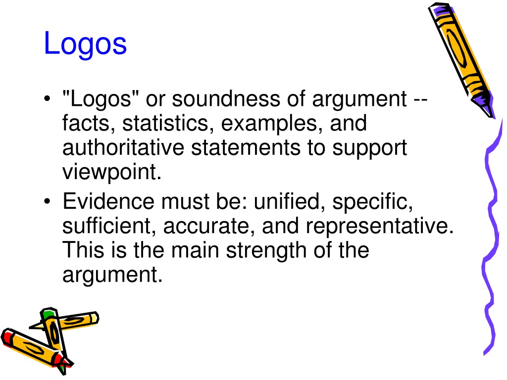 an argument using logos