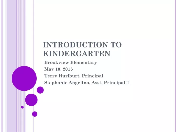 introduction kindergarten education