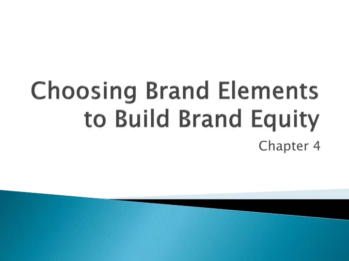 choosing brand elements to build brand equity n.