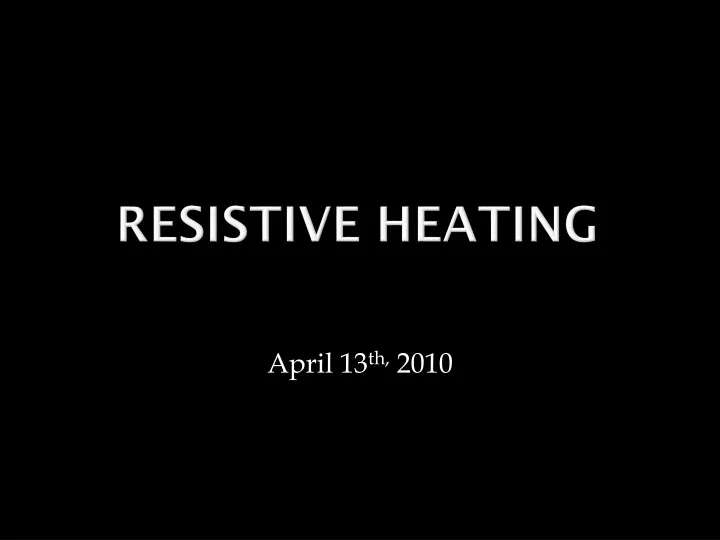 resistive heating n.