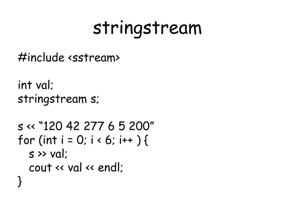 PPT C++ stringstream PowerPoint Presentation, free download ID9582909