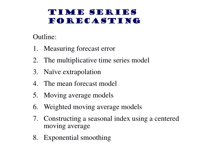 time series forecasting n.