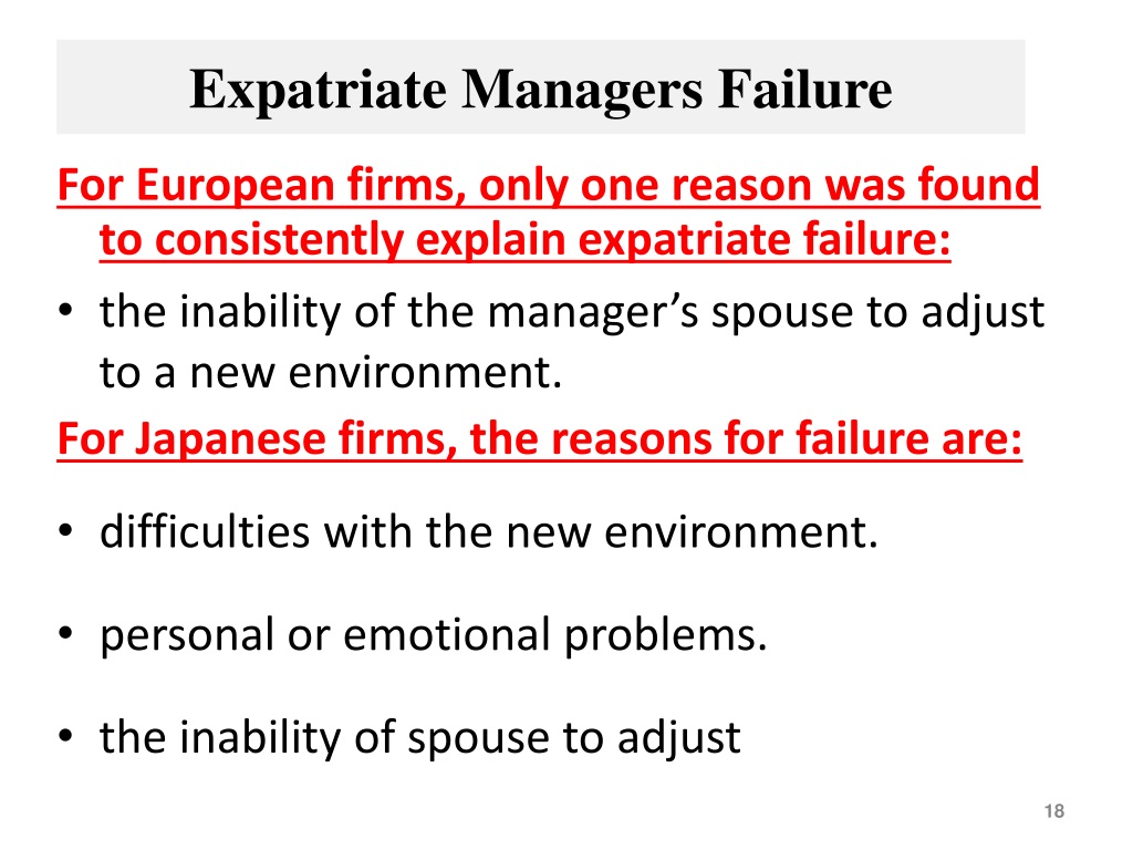 why expatriate assignments fail