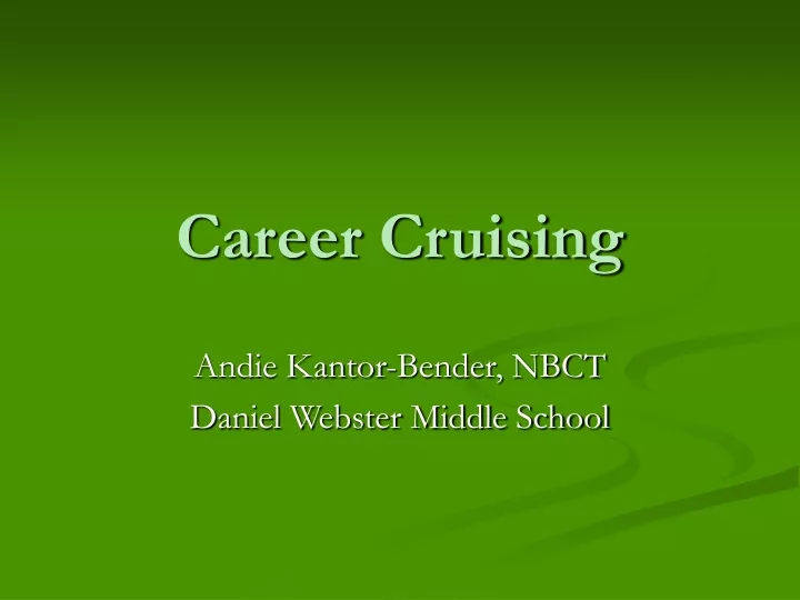 career cruising n.