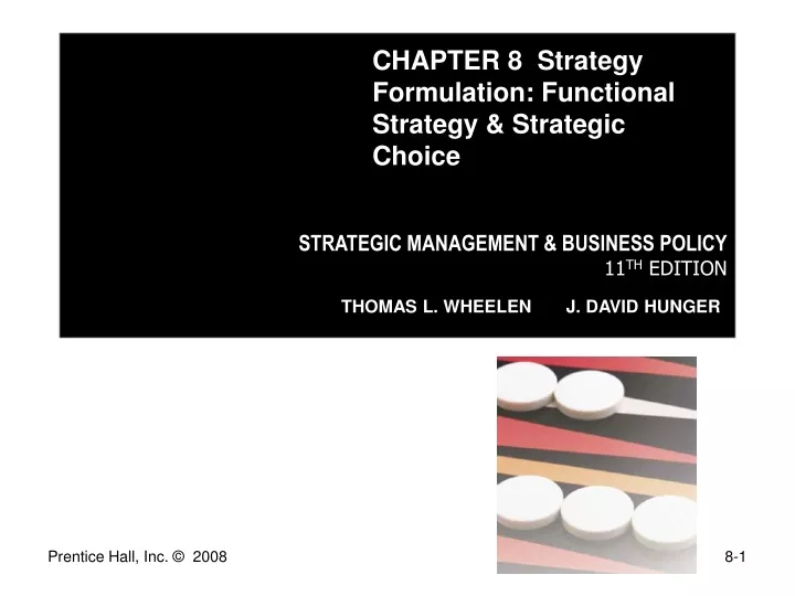 chapter 8 strategy formulation functional n.