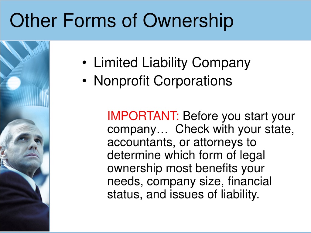 PPT - “A Complete Discussion Of Legal Forms Of Ownership” PowerPoint ...