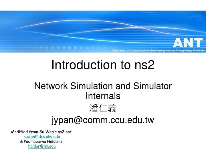 introduction to ns2 n.