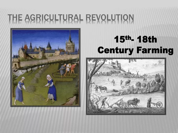 the agricultural revolution n.