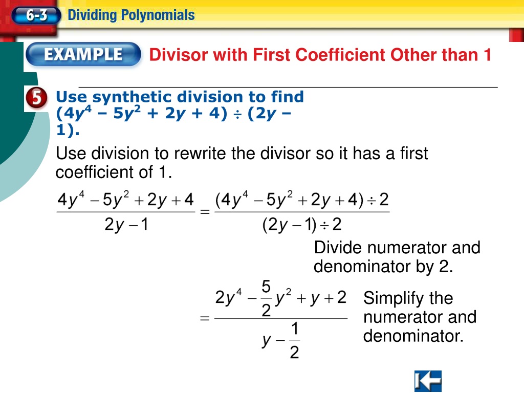 PPT - Polynomial Division PowerPoint Presentation, free download - ID ...