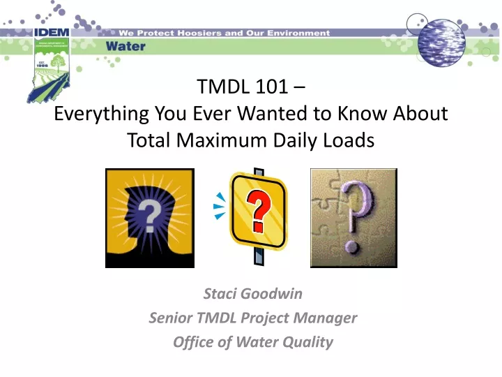 tmdl 101 everything you ever wanted to know about total maximum daily loads n.