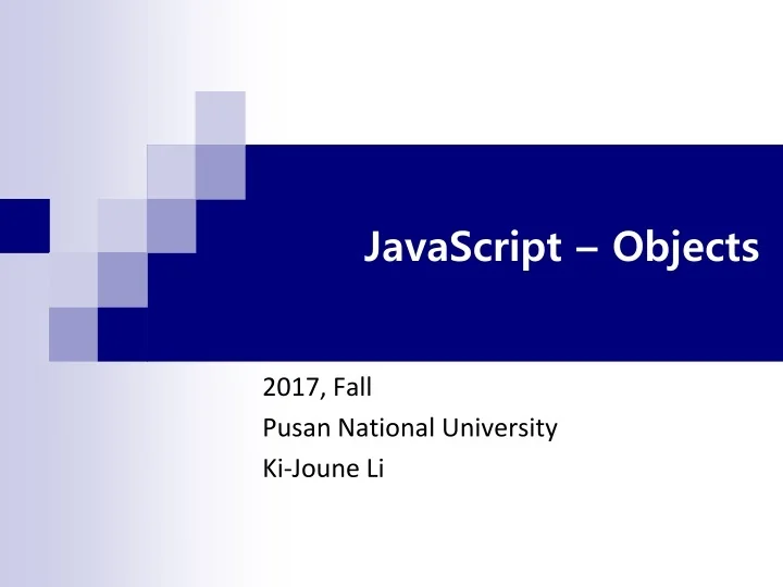 PPT - JavaScript – Objects PowerPoint Presentation, free download - ID ...