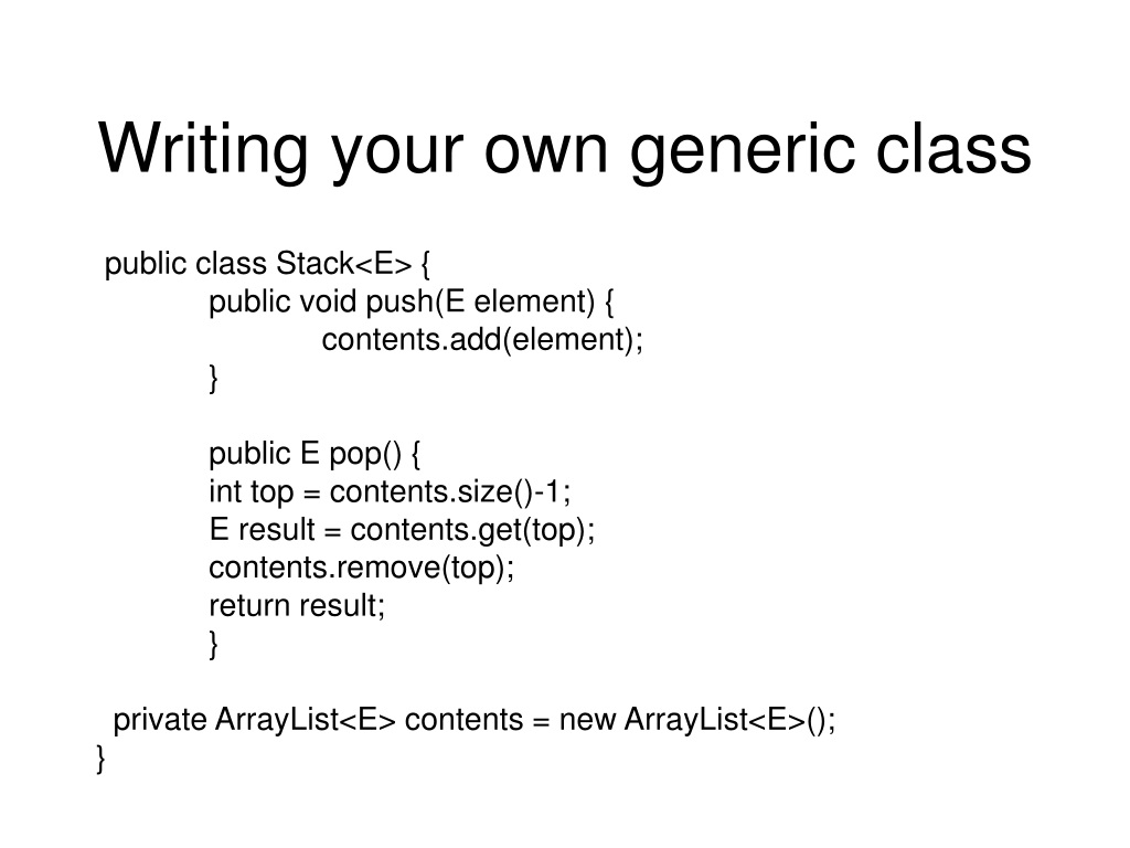 Parameters To Generic Types Must Be Types