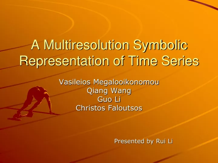 a multiresolution symbolic representation of time series n.