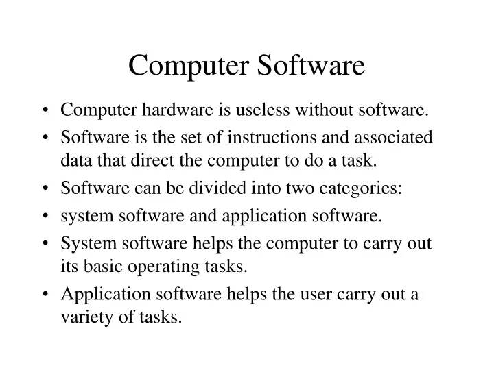 computer software presentation ppt download