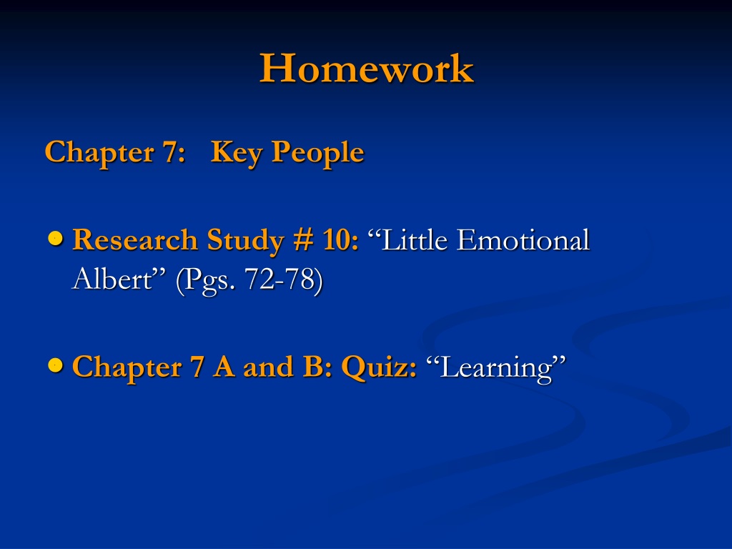 PPT - Chapter 7 (B): Classical Conditioning: Expanding Pavlov’s ...