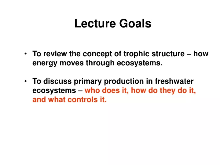 lecture goals n.