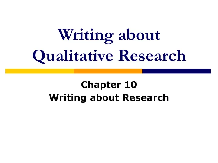 qualitative research writing style