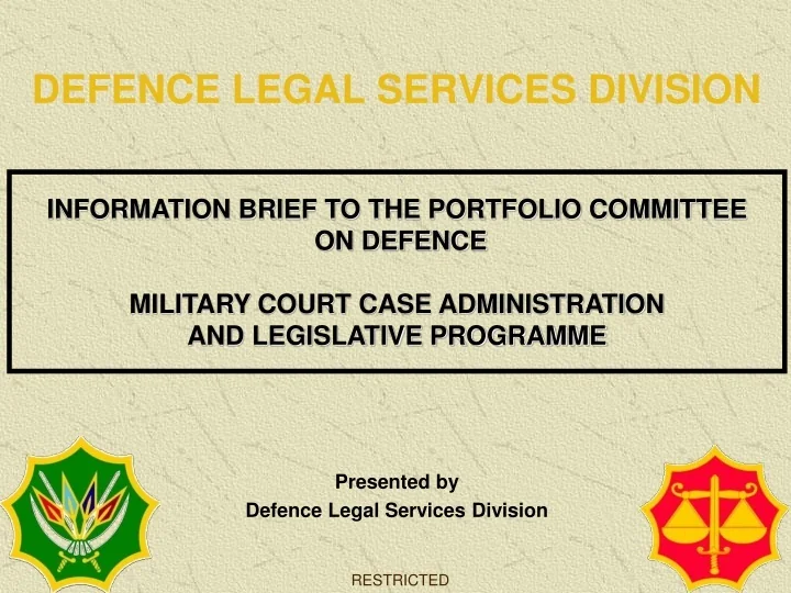 PPT DEFENCE LEGAL SERVICES DIVISION PowerPoint Presentation, free