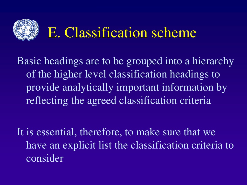 e classification