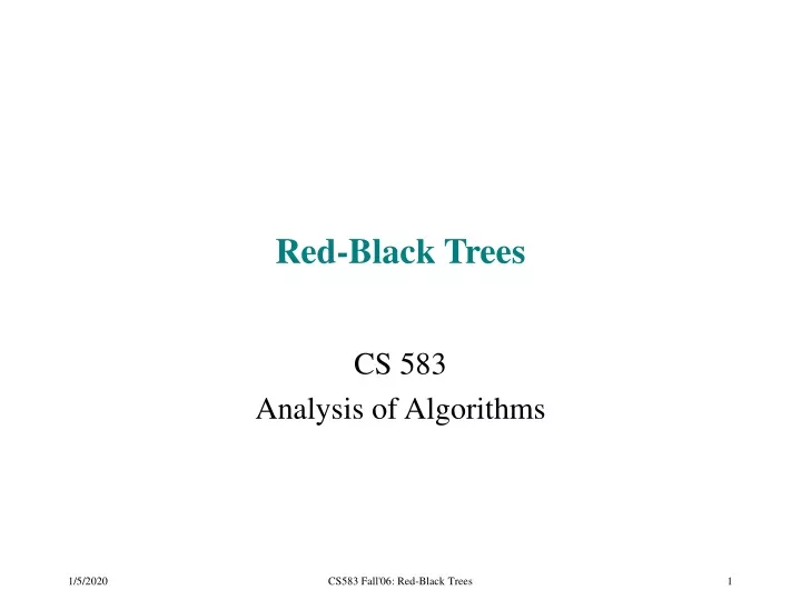 red black trees n.