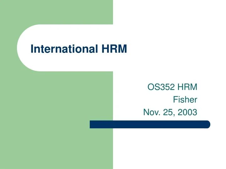 PPT International HRM PowerPoint Presentation Free Download ID 9598830