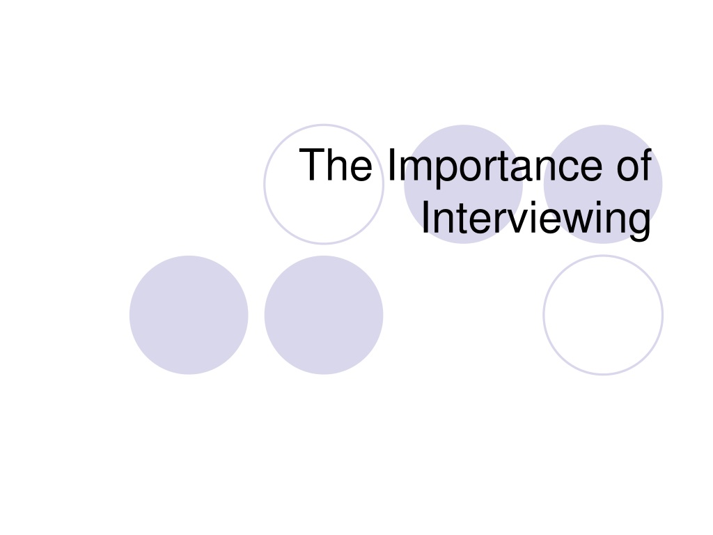 presentation on importance of interview