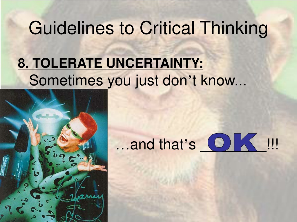 critical thinking guidelines