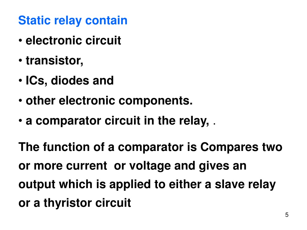 PPT CHAPTER 5. PROTECTIVE RELAY IN SUBSTATION PowerPoint Presentation