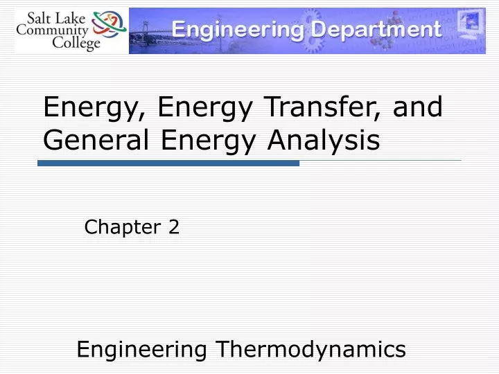 energy energy transfer and general energy analysis n.
