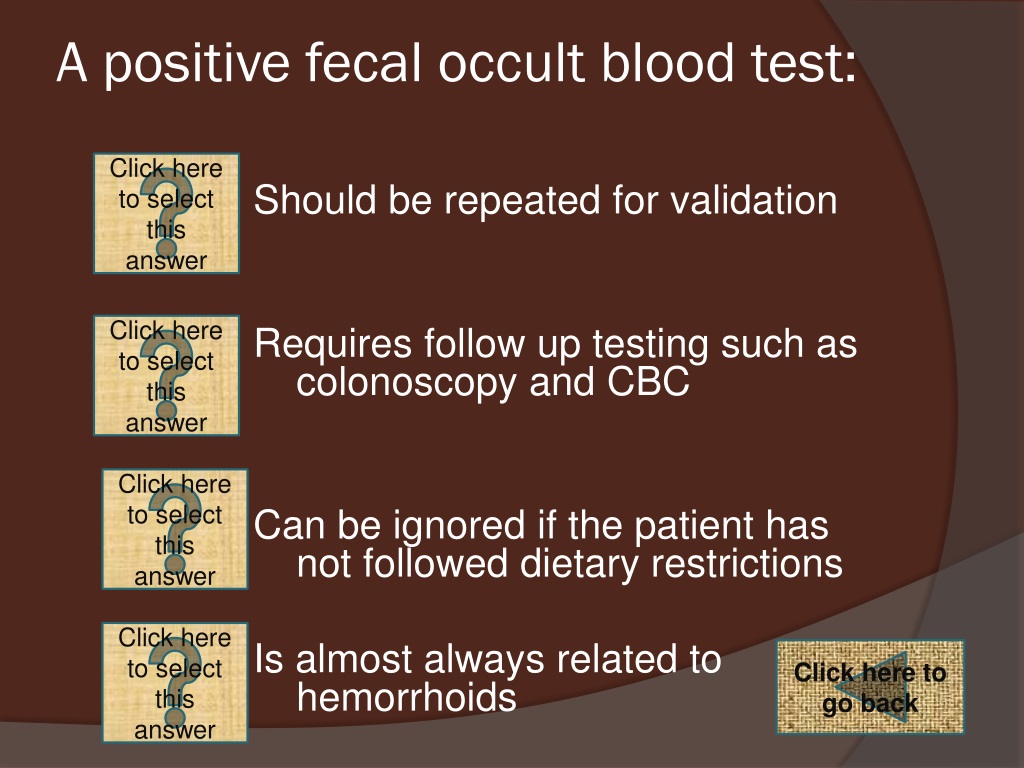 PPT - FECAL OCCULT BLOOD TESTING USING SERACULT SLIDES PowerPoint ...