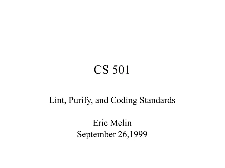 cs 501 n.