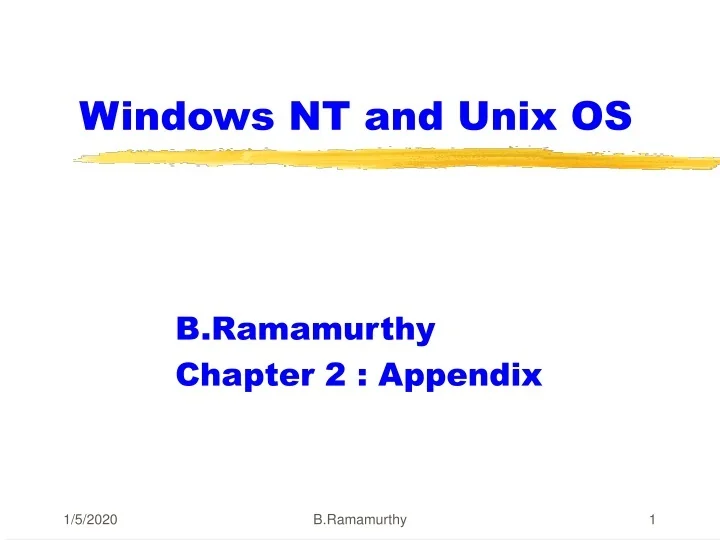 PPT - Windows NT and Unix OS PowerPoint Presentation, free download ...