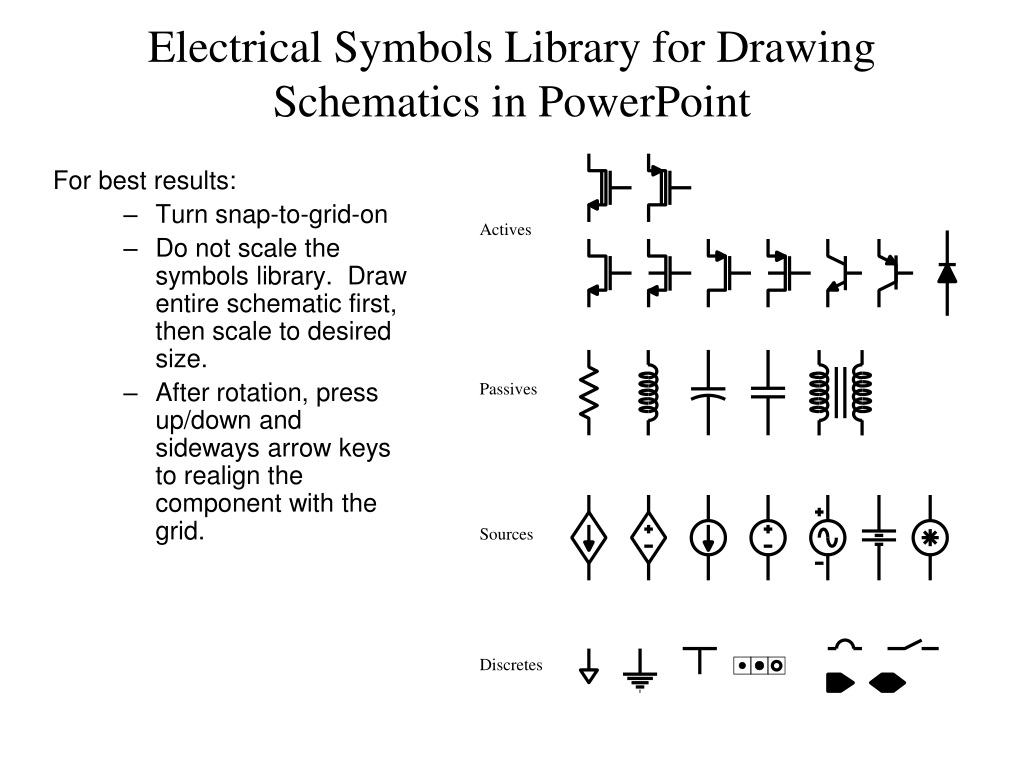 PPT - Electrical Symbols Library For Drawing Schematics In PowerPoint ...