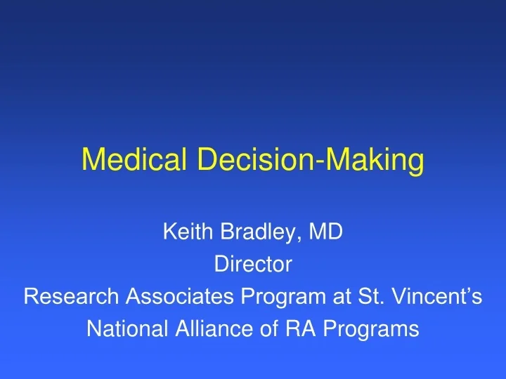 PPT Medical DecisionMaking PowerPoint Presentation, free download